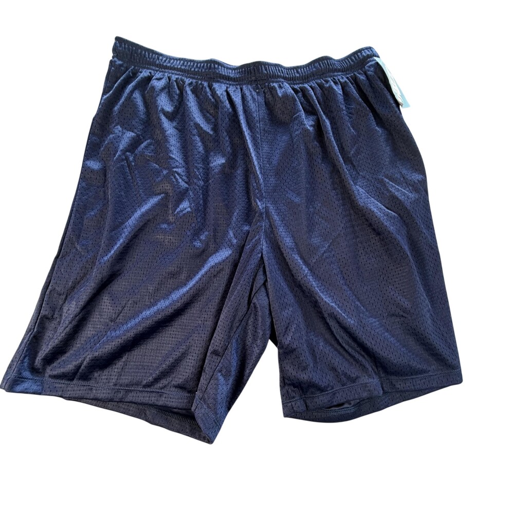 Soffe Shorts Mens 2XL 34x9 Blue Mesh Polyester Athletic Quick Dry Basketball Gym